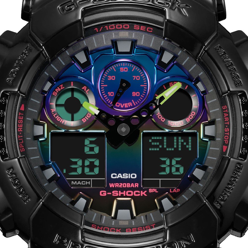 G Shock Classic Style GA 100RGB 1AER Virtual Rainbow Horloge EAN