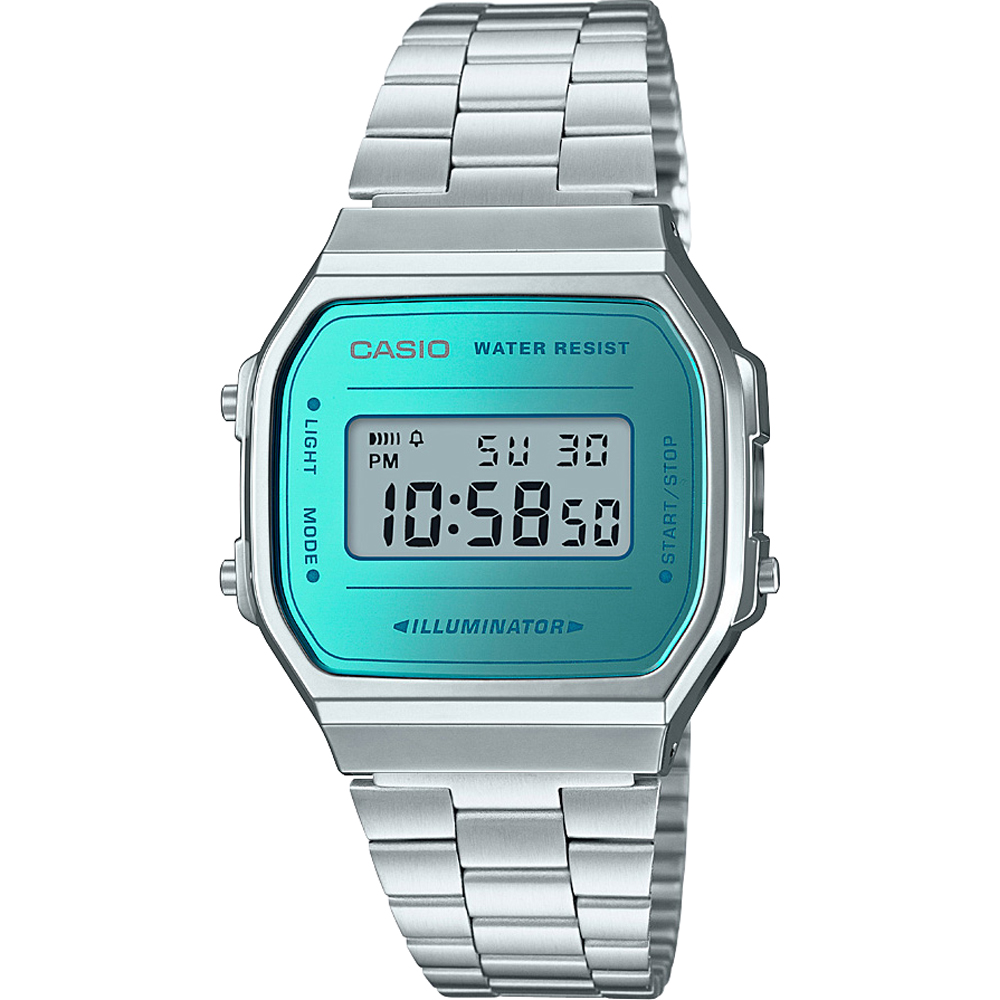 oppervlakkig nieuwigheid Beringstraat Casio Collectie A168WEM-2EF Retro Mirror horloge • EAN: 4549526189784 •  Horloge.be