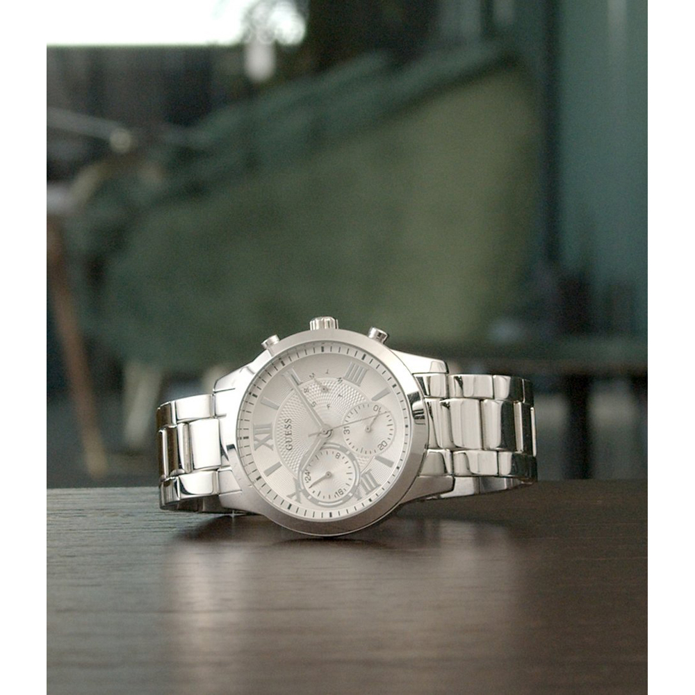 Guess best sale zilver horloge