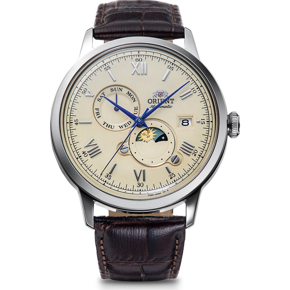 Orient Bambino RA-AK0803Y10B Bambino Sun & Moon Horloge