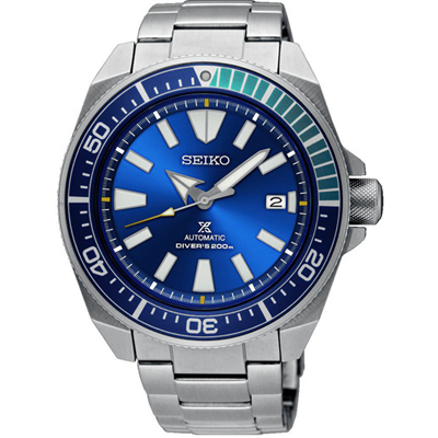 Seiko 5 SRPB09K1 Blue Lagoon Samurai Horloge