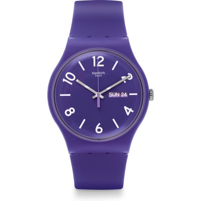 Swatch Originals Large (41mm) SUOV703 Backup Purple Horloge