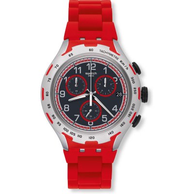 Swatch XLite Chrono YYS4018AG Red Attack Horloge