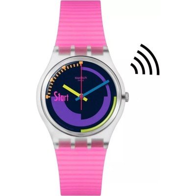 Swatch Originals Medium (34mm) SO28K112-5300 Swatch Neon Pink Podium Pay! Horloge