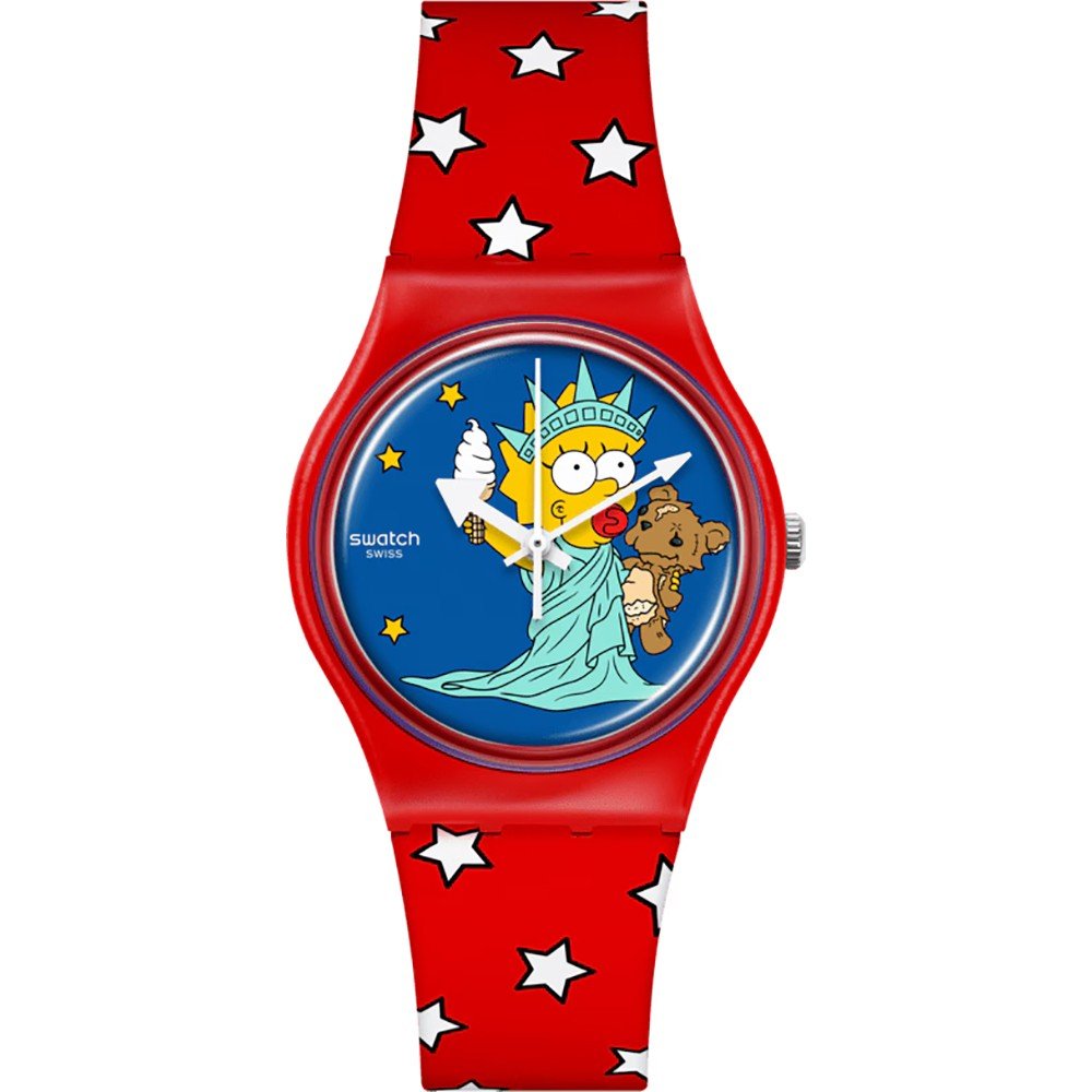 Swatch Original Medium (34mm) SO28Z120 Little Lady Liberty Horloge