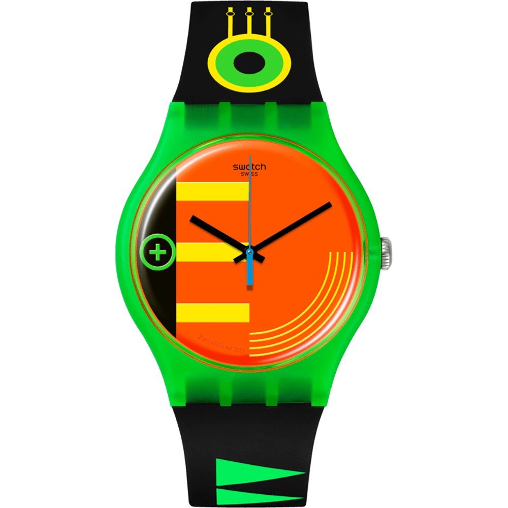 Swatch Originals Large 41mm SO29G106 Swatch Neon Rider Horloge EAN 7610522880948 Horloge.be