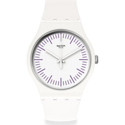 Swatch Originals Large (41mm) SUOW173 Whitenpurple Horloge